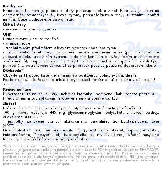 Hirudoid Forte krém 40g