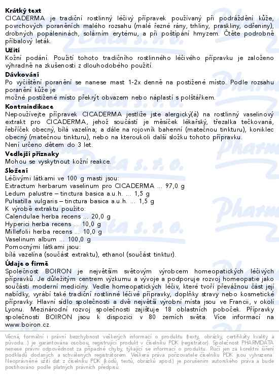 Boiron Cicaderma mast 30g