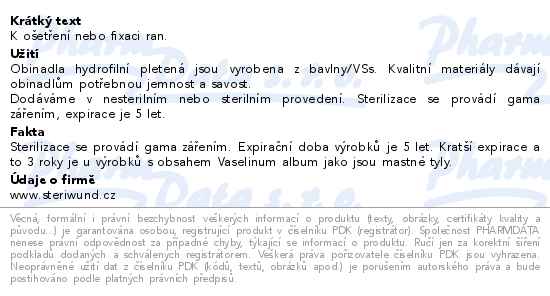 Obin.hydrofil.pletené ster.6cmx5m/1ks Steriwund