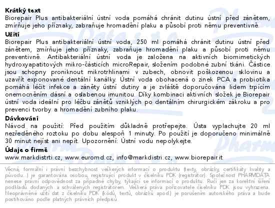 Biorepair Plus Ústní voda s probiotiky 250ml