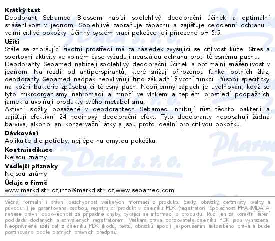 SEBAMED Deo spray Blossom 75ml