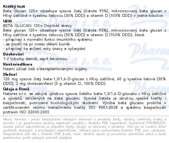 Natures Beta Glucan 120+ 30 kapslí