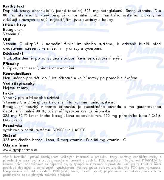 Betaglukan Forte+ 250mg 30 tobolek