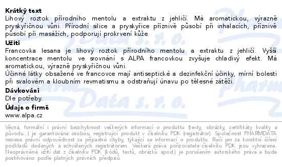 ALPA FRANCOVKA LESANA 160ML