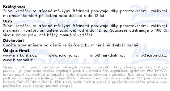 Biorepair Zubní kartáček Junior MEDIO-SOFT 1ks