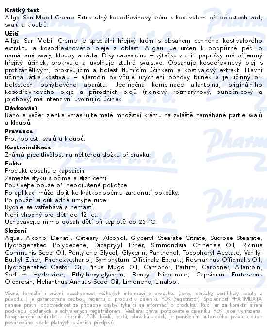 Allga San Mobil Creme Extra silně hřejivý 50ml