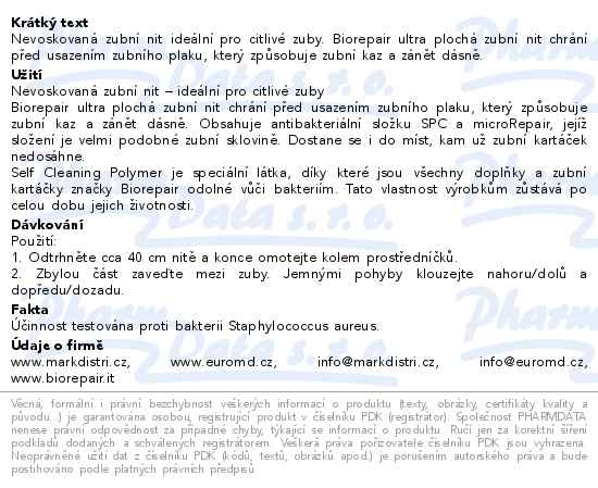 Biorepair Zubní nit ultra plochá 25+5m