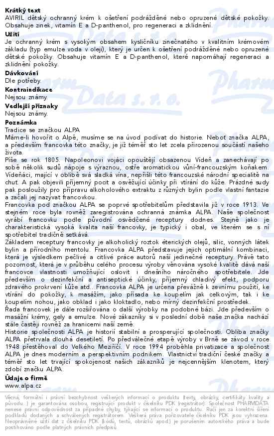 Aviril dětský krém 50ml