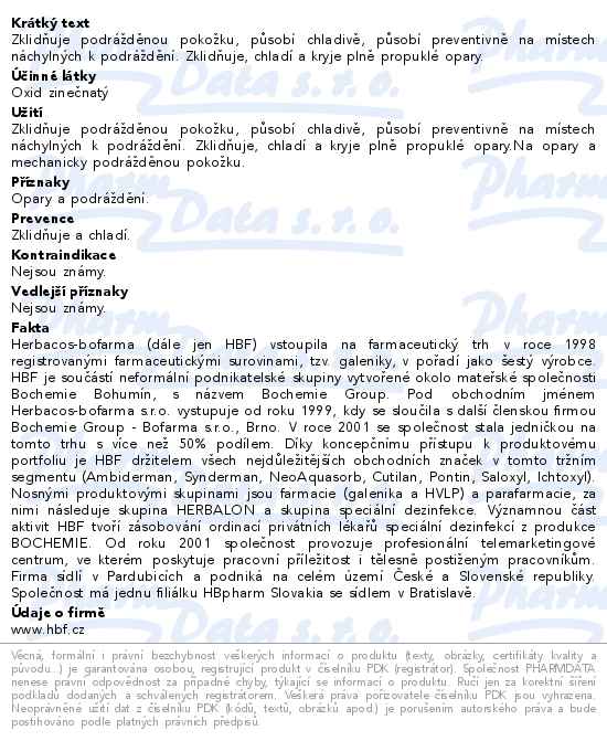 Herbacos Zinková mast 30g