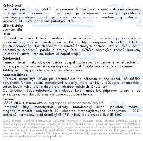 Aescin Teva 20mg 90 tablet