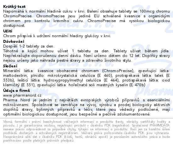 Bioaktivní Chrom FORTE 100mcg 60 tablet