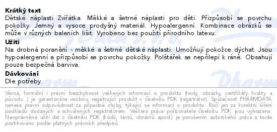 3M Spofaplast 114 Děts.náplasti Zvířátka 20ks