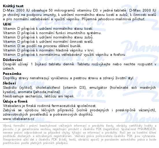 D-Max 2000 IU 90 tablet