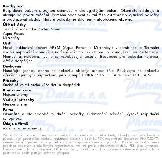 La Roche-Posay Lipikar Baume AP+ M Eco tuba 200ml