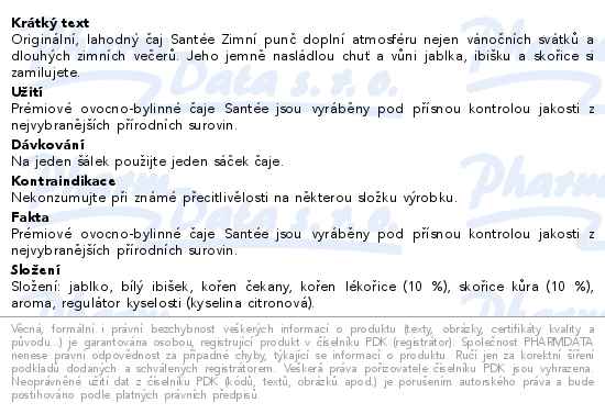 Santée Zimní punč 20 sáčků