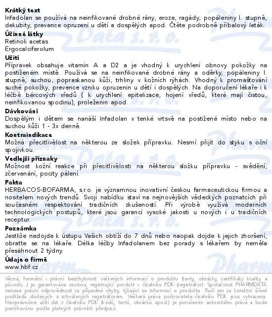 Infadolan dermální mast 100g