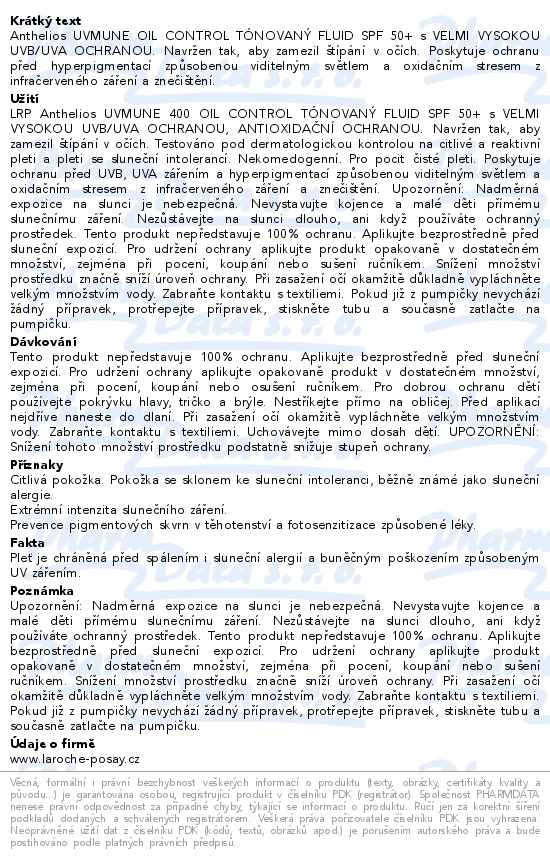 La Roche-Posay Anthelios Fluid tón.SPF50+ 50ml