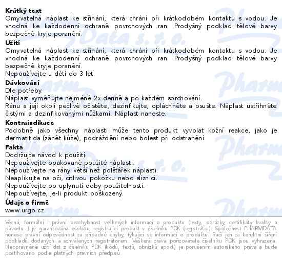 URGO AQUA PROTECT Omyvatelná 10x6cm 10ks