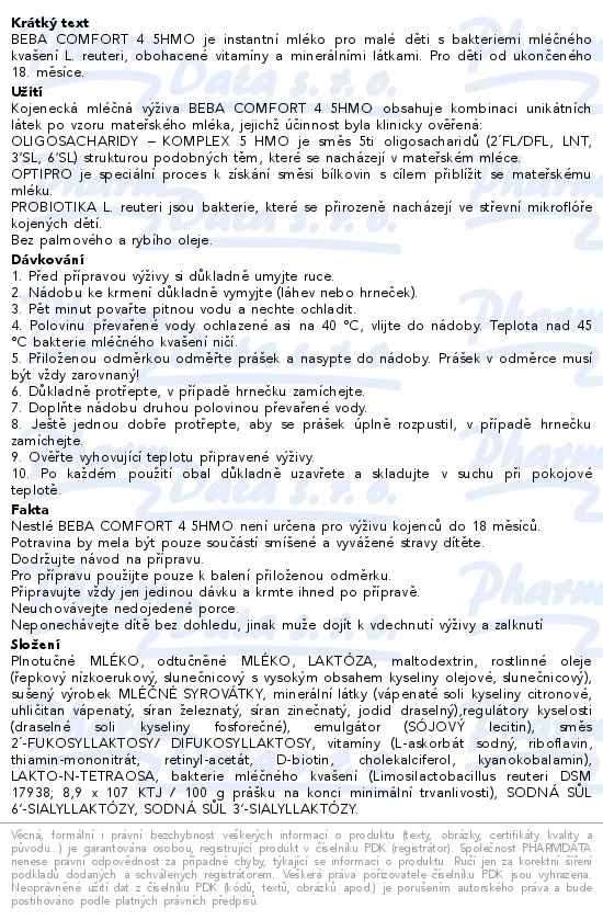 BEBA COMFORT 4 5HMO 800g