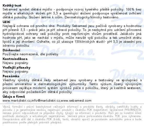 SEBAMED Dětský syndet 100g