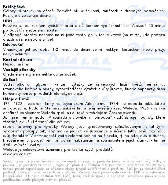 WELEDA Šalvějový balzám na dásně 30ml