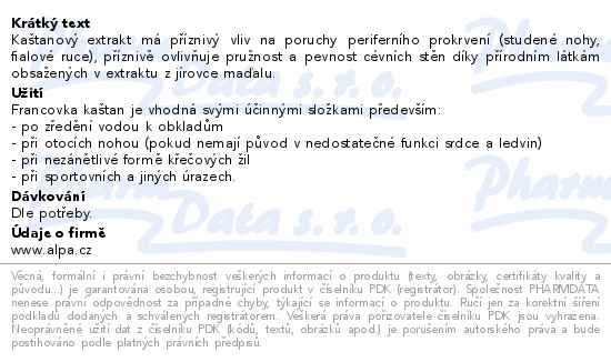 Alpa francovka kaštan 60ml