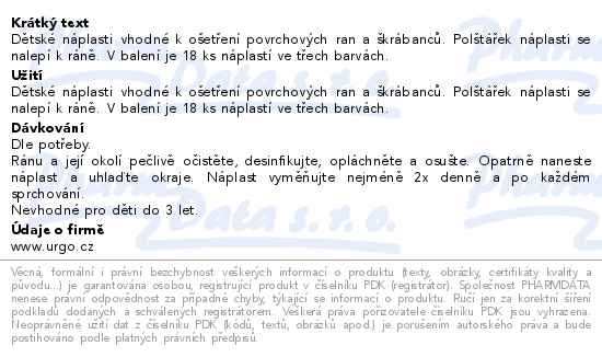 URGO GLITTER třpytivé dětské náplasti 18ks