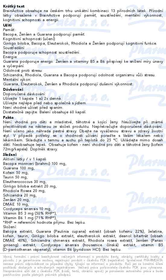 ADVANCE BrainActive 60 kapslí