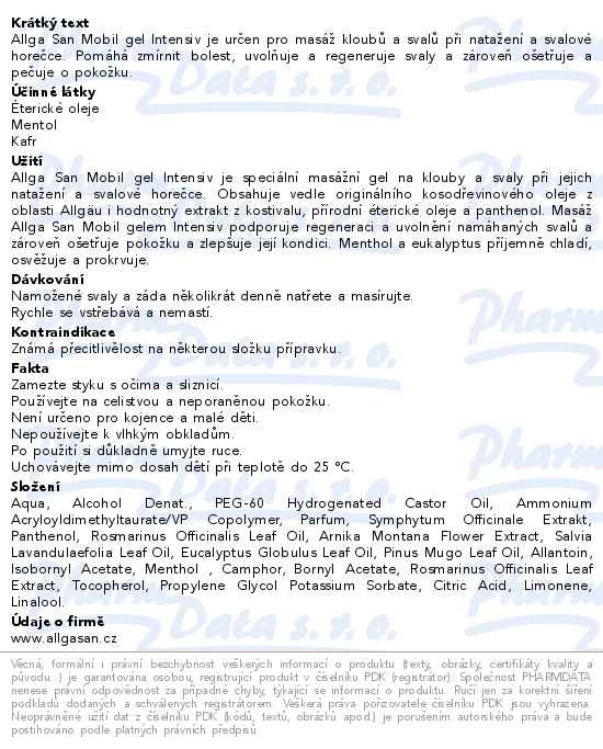 Allga San Mobil Gel Intensiv 100ml