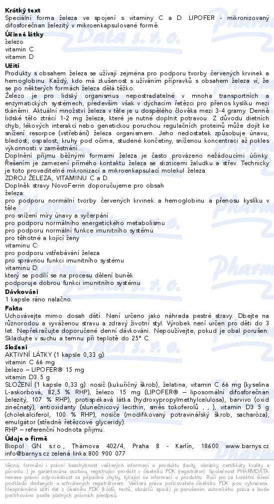 Barnys NovoFerrin cps.30+15 ZDARMA