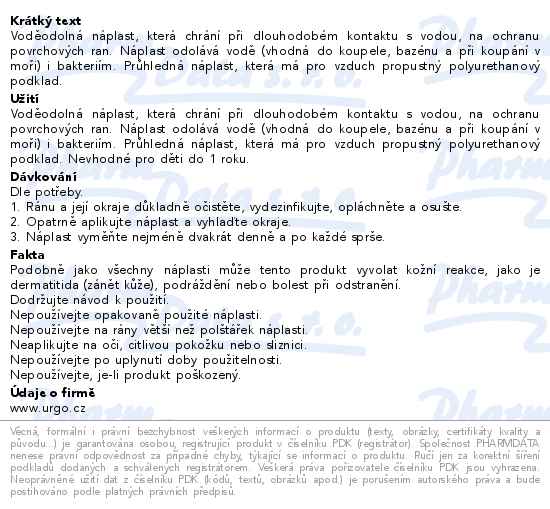 URGO WATERPROOF Voděodolná náplast 10ks