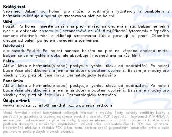SEBAMED Balzám po holení pro muže 100 ml
