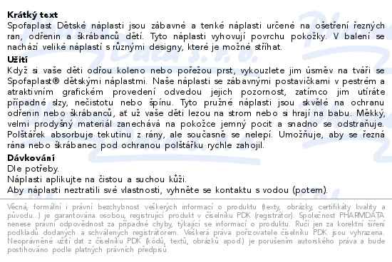 3M Spofaplast 117 Dětské náplasti 10cmx6cm 10ks