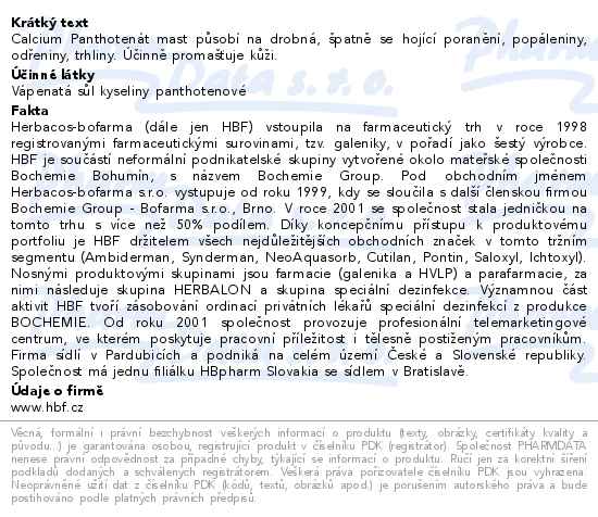 Herbacos Calcium panthotenát mast 30g