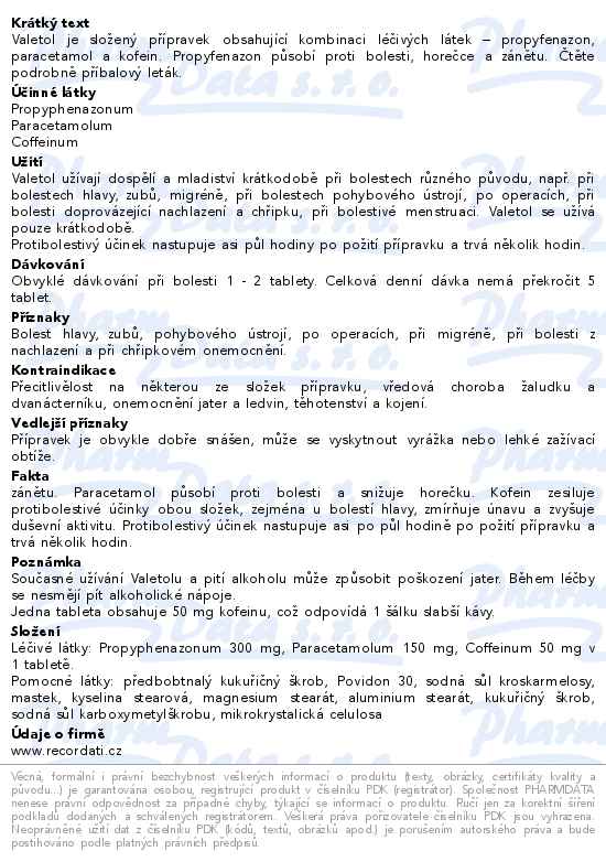 Valetol 24 tablet
