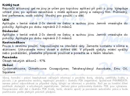 RejuvaSil silikonový gel na jizvy 10ml