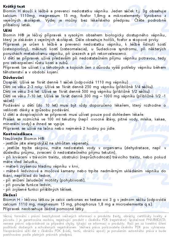 Biomin H perorální prášek 30x3 g (sáčky)