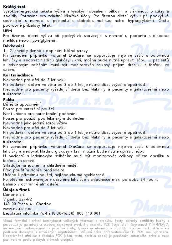 Fortimel DiaCare 4x200ml Jahoda