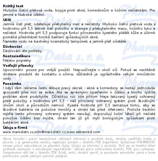 SEBAMED Clear face pleťová voda 150ml