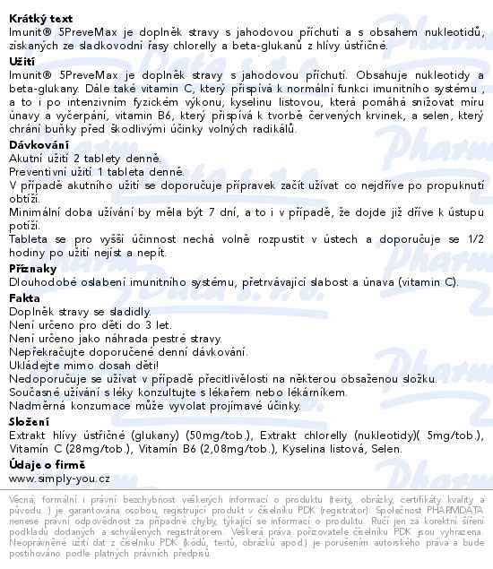 5PreveMax Imunit nukleotidy+betaglukan tbl.30